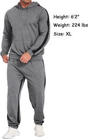 img 3 attached to COOFANDY Sweatsuits Hoodies Athletic Tracksuit