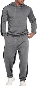 img 4 attached to COOFANDY Sweatsuits Hoodies Athletic Tracksuit