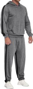 img 2 attached to COOFANDY Sweatsuits Hoodies Athletic Tracksuit