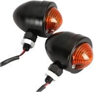 🏍️ enhance your motorcycle's visibility with motl chrome front rear turn signals - universal fit for harley, honda, yamaha, dukati, suzuki, kawasaki (2pcs, 12v, bullet shape, amber lights) logo