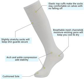 img 1 attached to Get Ready to Score with HAPYCEO Unisex Soccer Socks - Available in 2/6/12 Pairs!