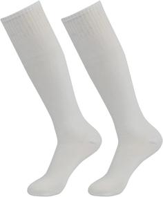 img 4 attached to Get Ready to Score with HAPYCEO Unisex Soccer Socks - Available in 2/6/12 Pairs!