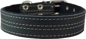 img 1 attached to 🐾 Genuine Leather Dog Collar, Padded Black, 1.5" Wide. Fits Neck Size 18"-22" for Cane Corso and Rottweiler Breeds