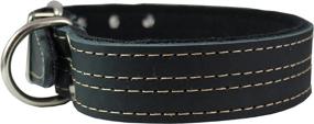 img 2 attached to 🐾 Genuine Leather Dog Collar, Padded Black, 1.5" Wide. Fits Neck Size 18"-22" for Cane Corso and Rottweiler Breeds