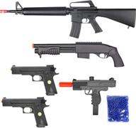 🔫 bbtac airsoft package: 5 guns - sniper rifle, shotgun, machine pistols, 1,000 6mm bbs logo