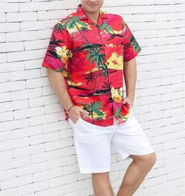 img 2 attached to 🌺 YEAR OUT Hawaiian Regular Shirts: Stylish Men's Clothing with a Tropical Twist