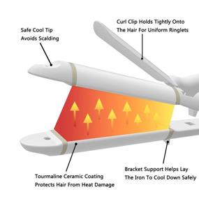 img 2 attached to 💇 MICSTA Профессиональный 2 в 1 выпрямитель и завивка для волос: Турмалин Керамический Ионный Прибор мгновенного нагрева для легкого и безопасного стайлинга