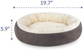 img 2 attached to 🐱 Tempcore Indoor Cat Bed: Machine Washable, 20 inch Pet Bed for Cats or Small Dogs with Anti-Slip & Water-Resistant Bottom