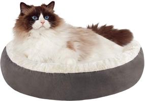 img 3 attached to 🐱 Tempcore Indoor Cat Bed: Machine Washable, 20 inch Pet Bed for Cats or Small Dogs with Anti-Slip & Water-Resistant Bottom