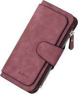 👛 stylish bifold wristlet wallet: fashionable leather organizer for women's handbags & wallets logo