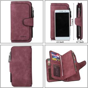 img 1 attached to 👛 Stylish Bifold Wristlet Wallet: Fashionable Leather Organizer for Women's Handbags & Wallets