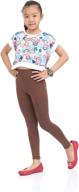 👧 brown small leggings for girls - long leg, multiple color options logo