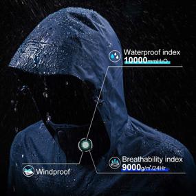 img 3 attached to 🧥 CAMEL CROWN Mens Waterproof Hooded Windbreaker: Ideal Rain Coat for Outdoor Hiking, Climbing, and Traveling, providing Windproof Shell