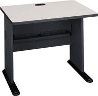 🖥️ bush business furniture series a 36w desk: sleek slate and white spectrum design for modern workspaces logo