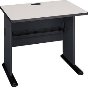 img 4 attached to 🖥️ Bush Business Furniture Series A 36W Desk: Sleek Slate and White Spectrum Design for Modern Workspaces