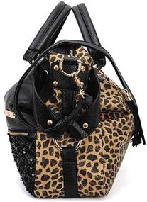 img 3 attached to 👜 Segater Leopard Handbag: Stylish Leather Shoulder Women's Handbags, Wallets, and Hobo Bags