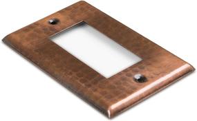 img 1 attached to 🔨 Copper Elegance: Monarch Pure Hammered Single Rocker Wall Plate/ Switch Plate