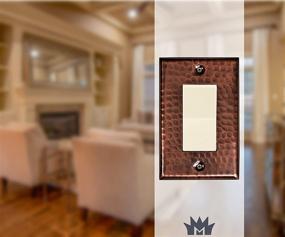 img 2 attached to 🔨 Copper Elegance: Monarch Pure Hammered Single Rocker Wall Plate/ Switch Plate