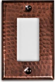 img 3 attached to 🔨 Copper Elegance: Monarch Pure Hammered Single Rocker Wall Plate/ Switch Plate