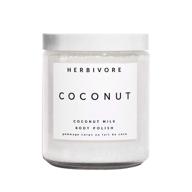 🥥 herbivore - organic coconut milk body scrub, 100% natural, clean beauty (8 oz, 226 g) logo