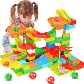 img 4 attached to 🔨 Fun and Educational Building Toy: BATTOP Marble Construction Set for Kids - 97 Pieces