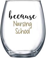 🍷 hilarious nursing school wine glass: ideal gifts for nursing students, women, men, and co-workers! logo