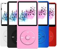 🎧 16gb micro sd card mp3 player with 128gb support, built-in speaker , m mayjazz music player with photo/video player/fm radio/voice recorder/e-book reader - pink logo