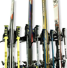 img 3 attached to 🎿 Efficient Indoor Ski Storage: Koova Snow Ski Rack Wall Mount - Holds 4 Pairs of Skis and Poles Securely, Made in USA