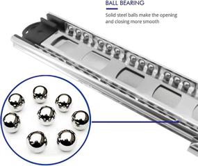 img 3 attached to 💪 High-Quality 10-Inch Full Extension Ball Bearing Drawer Slides, Set of 10 Pairs - Supports up to 100 lbs