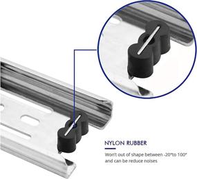img 2 attached to 💪 High-Quality 10-Inch Full Extension Ball Bearing Drawer Slides, Set of 10 Pairs - Supports up to 100 lbs