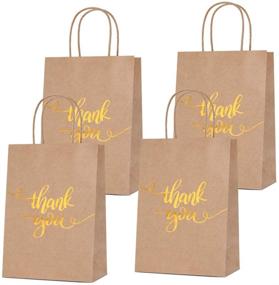 img 4 attached to 👜 Chic Rose Gold Bronzing Paper Bags - 30 PCS | Perfect for Weddings, Hen Parties & Birthdays!