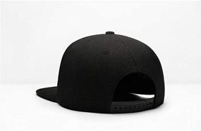 img 1 attached to 🧢 Stylish Snapback Hats for Men: Black Trucker Adjustable Dad Caps with Flat Bill - Perfect Baseball Cap