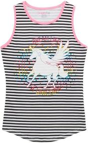 img 2 attached to 🎀 Dreamstar Girls' Tank Top Trio – Graphic Sleeveless Shirts (Big Girl)