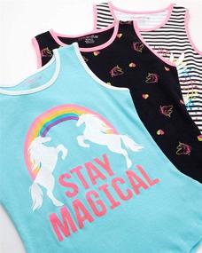 img 3 attached to 🎀 Dreamstar Girls' Tank Top Trio – Graphic Sleeveless Shirts (Big Girl)