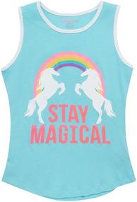 img 1 attached to 🎀 Dreamstar Girls' Tank Top Trio – Graphic Sleeveless Shirts (Big Girl)