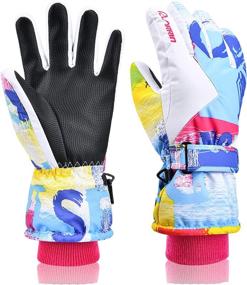 img 4 attached to 🧤 Winter Warmest Ski Gloves - Waterproof, Breathable Snow Gloves for Men, Women, Ladies, and Kids - Ideal for Skiing and Snowboarding - RunRRIn