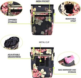 img 1 attached to 🐶 Convenient SUPPETS Dog Treat Pouch with Waist Belt, Metal Clip, and Poop Bag Dispenser for Pet Training - Peony Design