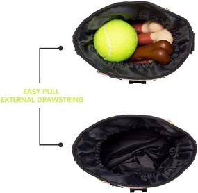 img 2 attached to 🐶 Convenient SUPPETS Dog Treat Pouch with Waist Belt, Metal Clip, and Poop Bag Dispenser for Pet Training - Peony Design