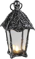 🕯️ gothic lantern in black/silver - crazy bonez logo