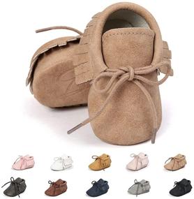 img 4 attached to 👞 Stylish Loafers with Tassels: Anti Slip Moccasins for Toddler Boys