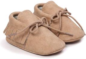 img 3 attached to 👞 Stylish Loafers with Tassels: Anti Slip Moccasins for Toddler Boys