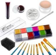 🎭 wismee pro sfx makeup special effects kit: 12-color face and body paint with scar wax, brushes, tools, and fake blood" logo