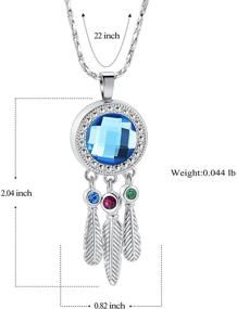 img 3 attached to 🌸 Imlsanl Dream Catcher Cremation Jewelry: Unique Flower & Feather Keepsake Memorial Necklace for Women & Men, Perfect Ashes Pendant Gift