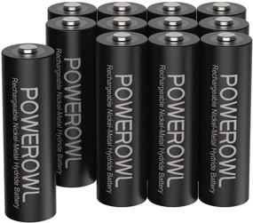 img 4 attached to ⚡ High Capacity Rechargeable AA Batteries: POWEROWL 2800mAh NiMH - Pack of 12