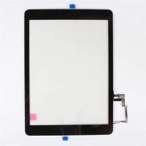 img 3 attached to Замена экрана SRJTEK iPad 5 Air 1-го поколения A1474 A1475 A1476 - сенсорный экран Digitizer Glass с кнопкой Home, держателем камеры и предустановленными клейкими наклейками в черном цвете