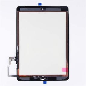 img 2 attached to Замена экрана SRJTEK iPad 5 Air 1-го поколения A1474 A1475 A1476 - сенсорный экран Digitizer Glass с кнопкой Home, держателем камеры и предустановленными клейкими наклейками в черном цвете