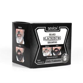 img 2 attached to 🧔 SEVICH Black Beard Dye Shampoo: Repair Grey Coverage, Mustache Conditioner, Softener - Fragrance Free