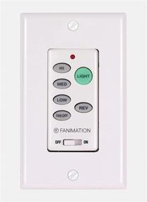 img 1 attached to 🔘 Fanimation C21 Ceiling Fan Wall Control Reversing - 3 Speeds for Fan and Light, White