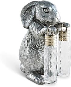 img 1 attached to 🐇 Arthur Court Designs Aluminum Bunny Stand: A Stylish Holder for Glass Hanging Salt and Pepper Shakers, 4.5 Inches Tall