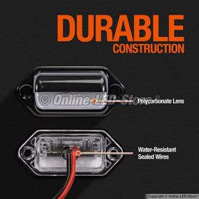 img 3 attached to 🚗 Светильник для номерного знака прицепа с LED-подсветкой [DOT FMVSS 108] [SAE L] [черная отделка] [накладной монтаж] [водонепроницаемый] [12V пост. тока] - Подсветка шага и номерного знака для UTV ATV прицепа грузовика RV лодки